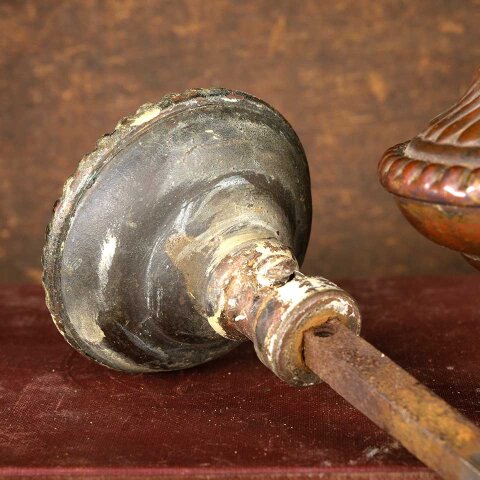 #55559 Antique Brass Corbin Colonial Doorknobs Set image 5
