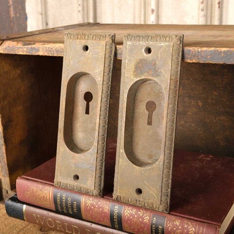 Antique Cast Iron Pocket Door Pulls Hardware