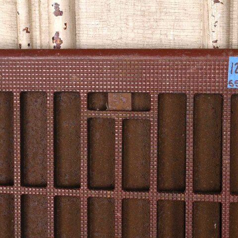 #55614 12x14 Antique Heat Grate Floor Vent Cover image 2