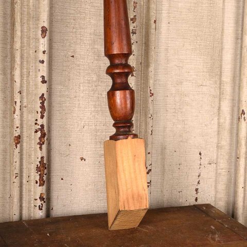 #55621 Antique Turned Pine Wood Staircase Baluster image 5