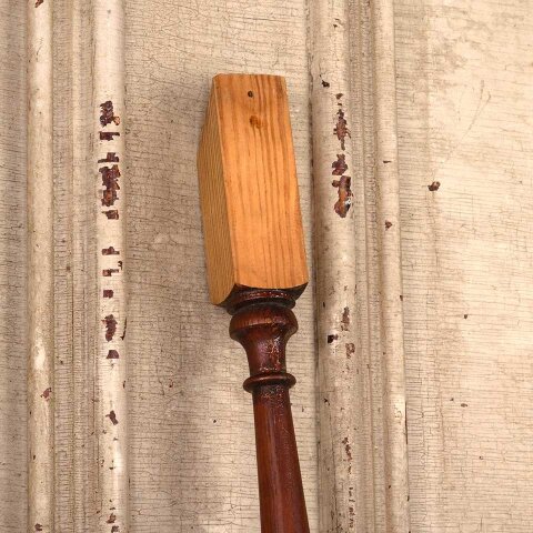 #55621 Antique Turned Pine Wood Staircase Baluster image 6