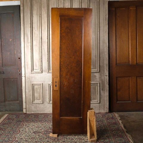 #55630 24x77 Salvaged Antique 1 Panel Interior Door image 4