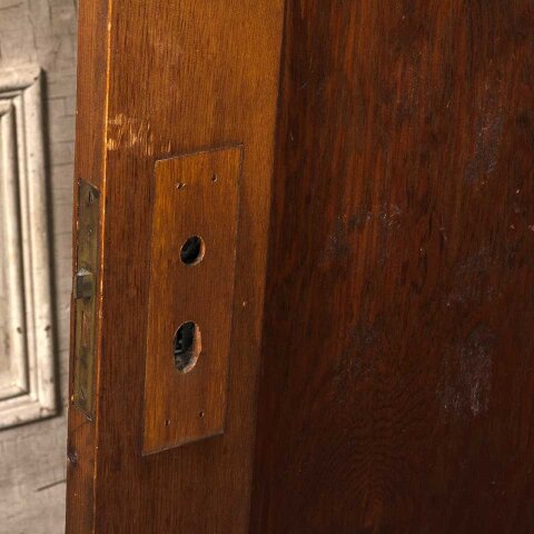 #55630 24x77 Salvaged Antique 1 Panel Interior Door image 7