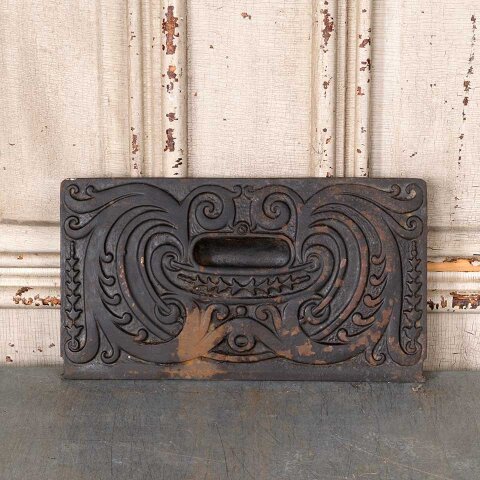 #55639 13x7 Antique Metal Stove Door Cover Plate image 3