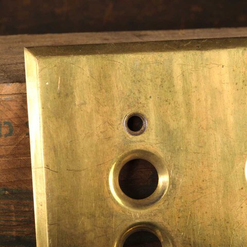 #55649 Antique Brass Push Button Light Switch Cover image 4
