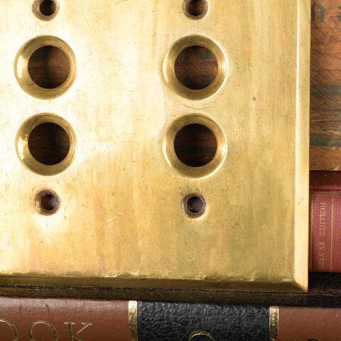 #55649 Antique Brass Push Button Light Switch Cover image 5