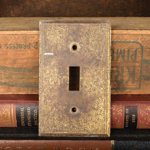 #55685 Vintage Brass Toggle Light Switch Cover Plate image 3