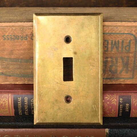 #55685 Vintage Brass Toggle Light Switch Cover Plate image 5