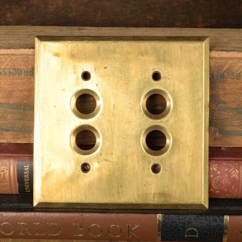#55687 Antique Brass Push Button Light Switch Cover image 3