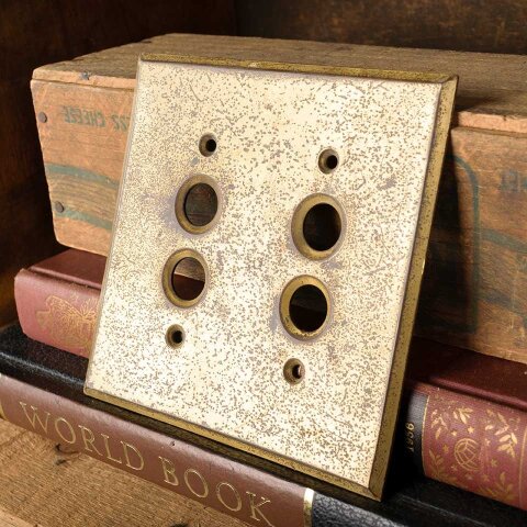 #55687 Antique Brass Push Button Light Switch Cover image 6