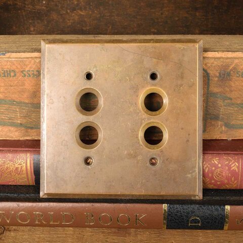 #55687 Antique Brass Push Button Light Switch Cover image 2