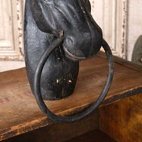 #55717 Vintage Cast Iron Horse Head Hitching Post image 4