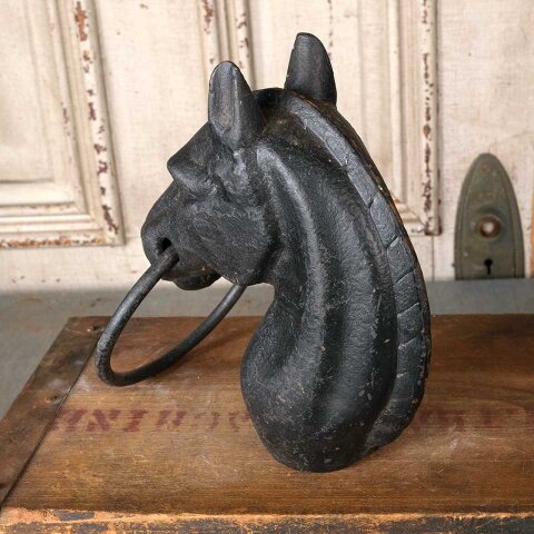 #55718 Vintage Cast Iron Horse Head Hitching Post image 5