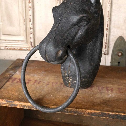 #55718 Vintage Cast Iron Horse Head Hitching Post image 6