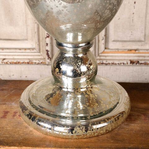 #55719 8x19 Faux Mercury Glass Finish Urn w/ Lid image 2