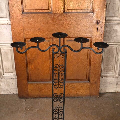 #55749 Painted Metal Candelabra Candle Stand image 3