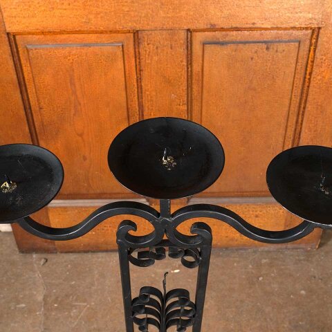 #55749 Painted Metal Candelabra Candle Stand image 5