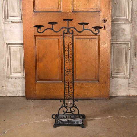 #55749 Painted Metal Candelabra Candle Stand image 6