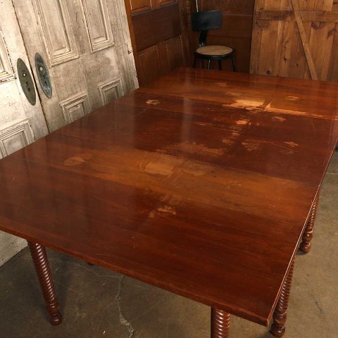 #55756 44x71 Antique Folding Wood Dining Table image 8