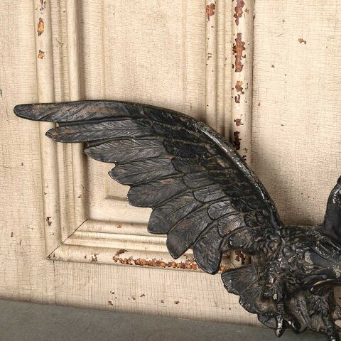 #55764 Vintage Cast Metal Eagle Wall Ornament image 2