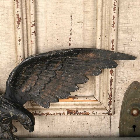 #55764 Vintage Cast Metal Eagle Wall Ornament image 4