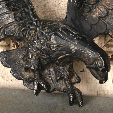 #55764 Vintage Cast Metal Eagle Wall Ornament image 5