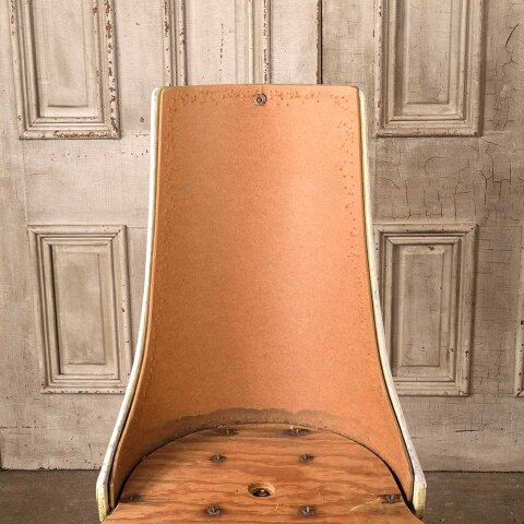 #55785 Vintage Cast Metal Barstool w/ Backrest image 4