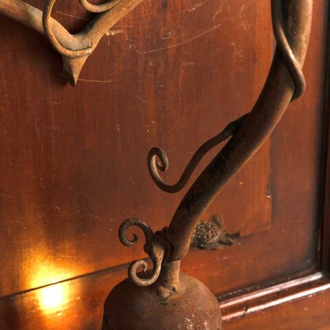 #55786 Rusty Wrought Iron Wall Sconce Light Fixture image 6