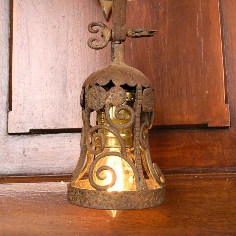 #55786 Rusty Wrought Iron Wall Sconce Light Fixture image 7