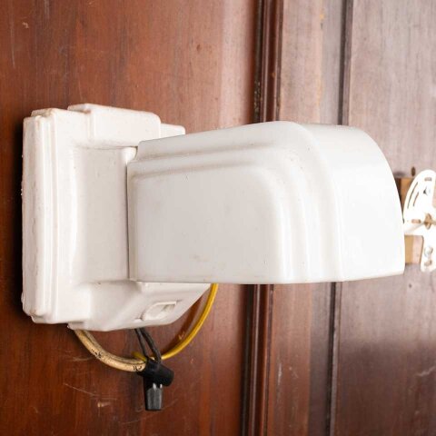 #55787 Antique Porcelain Wall Sconce Light Fixture image 2