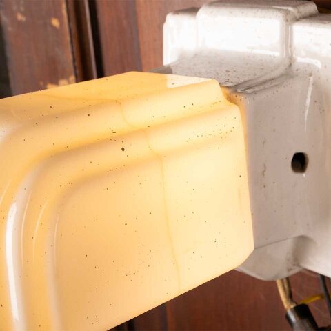 #55787 Antique Porcelain Wall Sconce Light Fixture image 8
