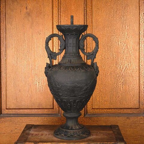 #55798 8x17 Antique Cast Plaster Urn Lamp Base image 2