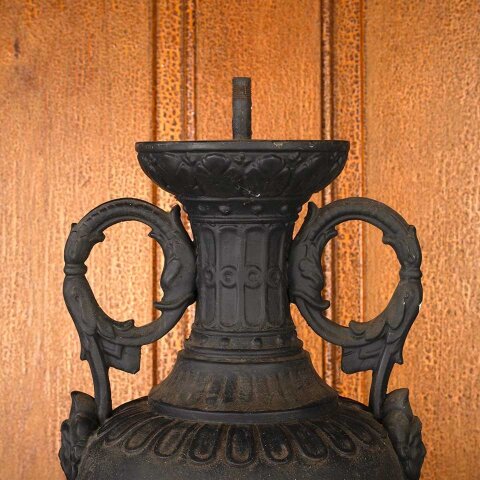 #55798 8x17 Antique Cast Plaster Urn Lamp Base image 5