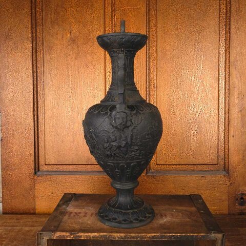 #55798 8x17 Antique Cast Plaster Urn Lamp Base image 6