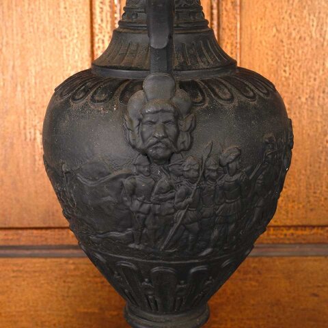 #55798 8x17 Antique Cast Plaster Urn Lamp Base image 8