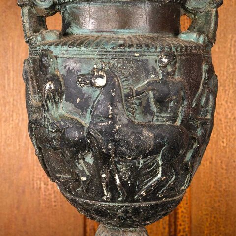 #55799 7x19 Antique Cast Plaster Urn Lamp Base image 3