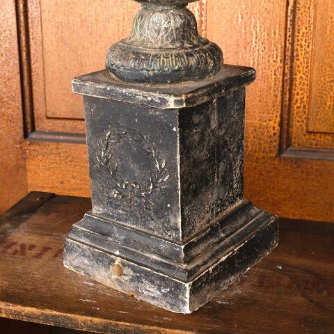 #55799 7x19 Antique Cast Plaster Urn Lamp Base image 7