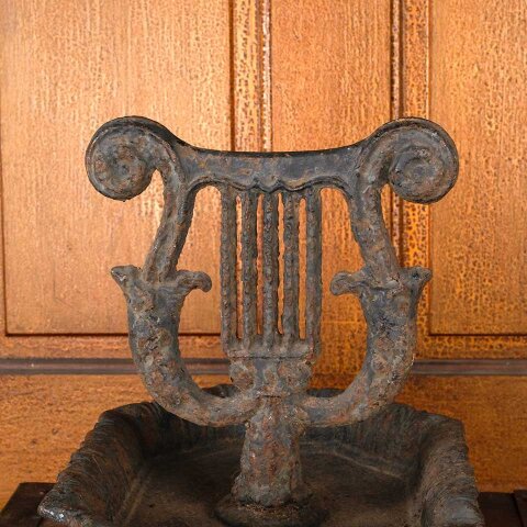 #55802 Antique Cast Iron Boot Scraper & Pan image 2