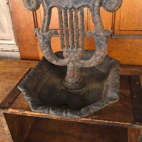 #55802 Antique Cast Iron Boot Scraper & Pan image 3