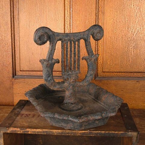 #55802 Antique Cast Iron Boot Scraper & Pan image 7