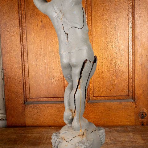 #55809 35" Antique Cast Iron Cherub Garden Statue image 7