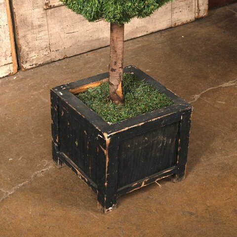 #55812 Faux Topiary w/ Wood Container Base image 2