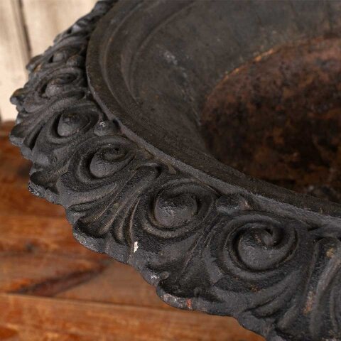 #55817 18" Antique Cast Iron Garden Planter Urn image 4