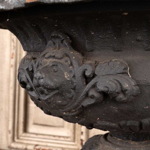 #55817 18" Antique Cast Iron Garden Planter Urn image 5