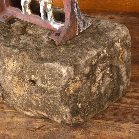 #55819 Cast Iron Dog Boot Scraper on Cut Stone image 7