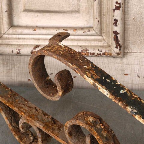 #55821 Set of 2 Antique Wrought Iron Wall Brackets image 6
