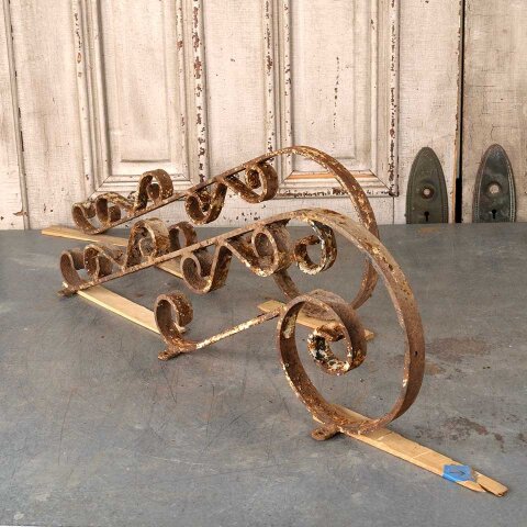 #55821 Set of 2 Antique Wrought Iron Wall Brackets image 7