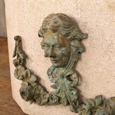 #55822 14x8 Stone w/ Metal Figural Garden Ornament image 5