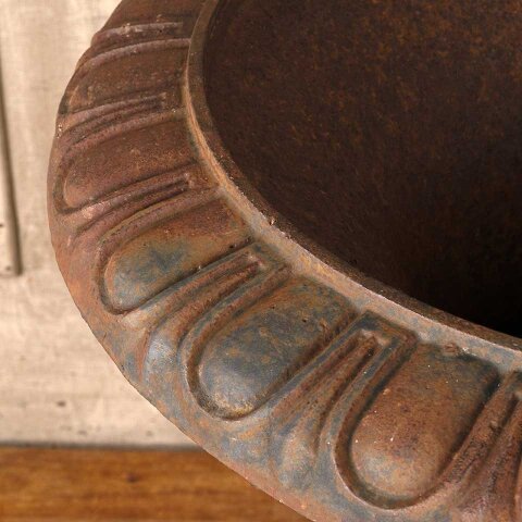 #55826 23x30 Antique Cast Iron Garden Urn Planter image 2
