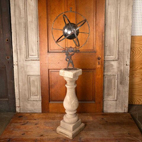 #55829 Atlas on Stone Pedestal Garden Ornament image 4